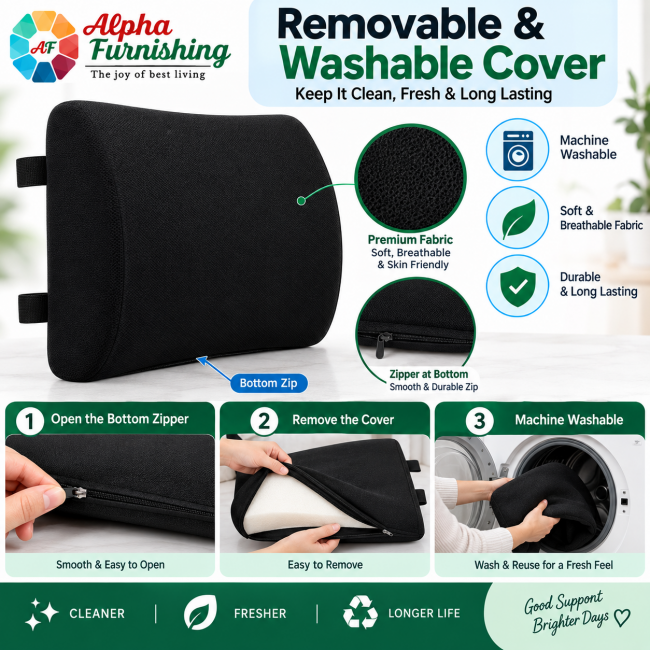 Sale Active Memory Foam Lumbar Support Pillow for Office Chair & Back Support Sale Active Memory Foam Lumbar Support Pillow for Office Chair & Back Support